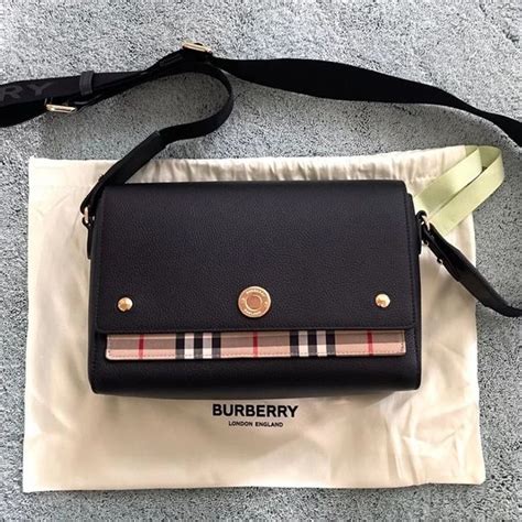 burberry black crossbody with studs|burberry check note crossbody strap.